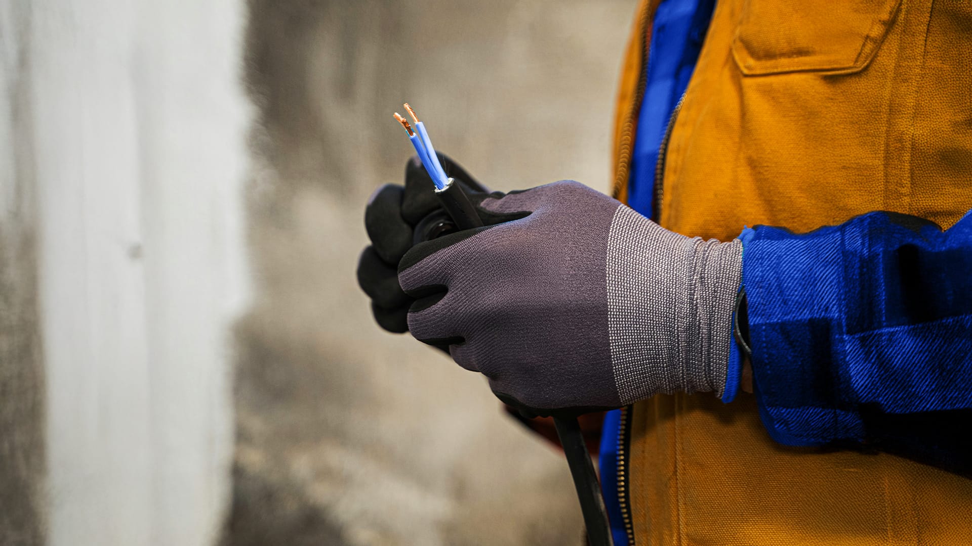 electrician handling wires